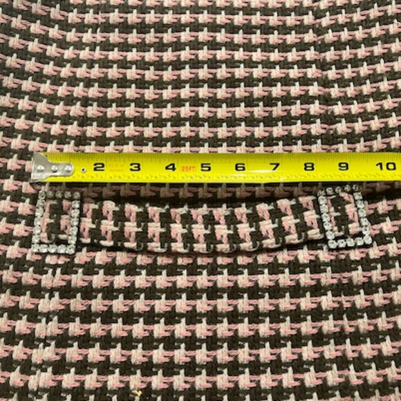 RUTH  Retro Barbie Tweed Chanel Style Suit SET/ Pink Gray White  / Size 2 - Picture 13 of 15